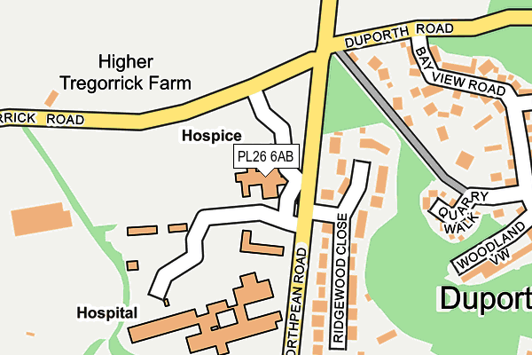 PL26 6AB map - OS OpenMap – Local (Ordnance Survey)