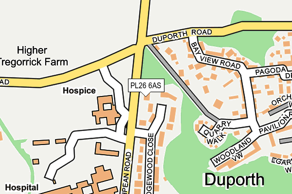 PL26 6AS map - OS OpenMap – Local (Ordnance Survey)