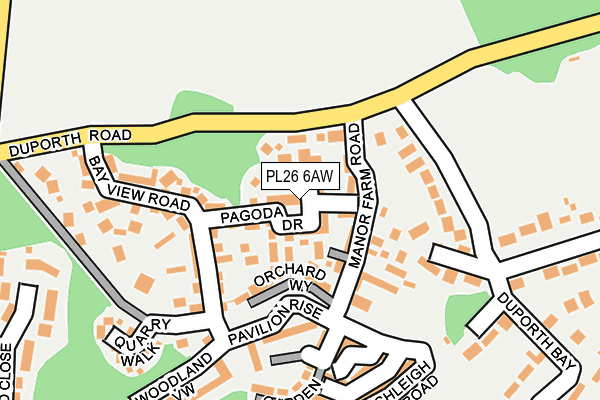 PL26 6AW map - OS OpenMap – Local (Ordnance Survey)