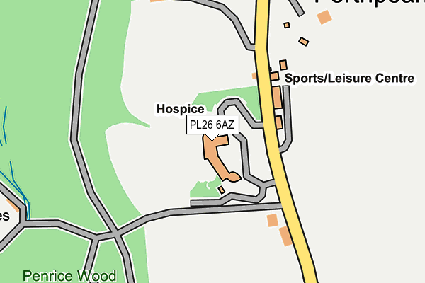 PL26 6AZ map - OS OpenMap – Local (Ordnance Survey)