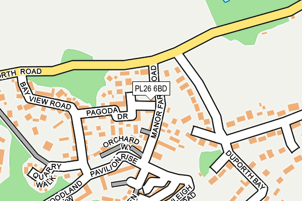 PL26 6BD map - OS OpenMap – Local (Ordnance Survey)