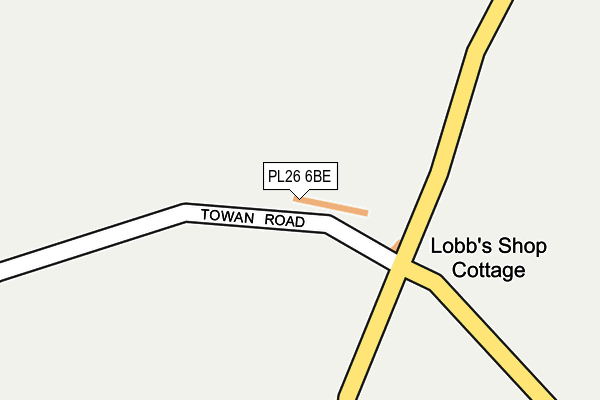 PL26 6BE map - OS OpenMap – Local (Ordnance Survey)