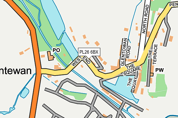 PL26 6BX map - OS OpenMap – Local (Ordnance Survey)