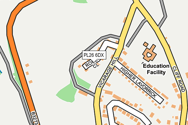 PL26 6DX map - OS OpenMap – Local (Ordnance Survey)