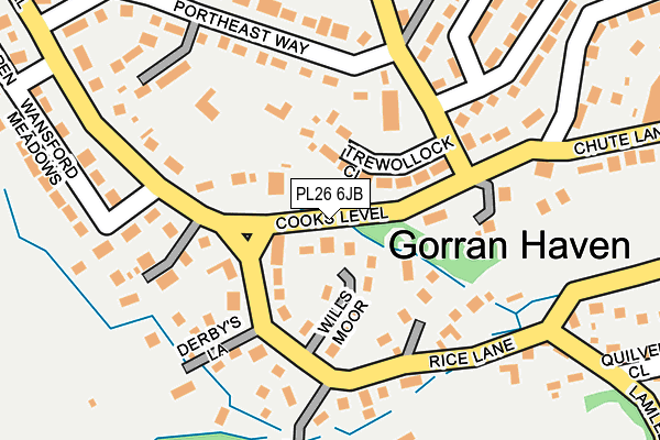 PL26 6JB map - OS OpenMap – Local (Ordnance Survey)