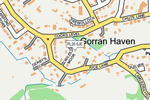 PL26 6JE map - OS OpenMap – Local (Ordnance Survey)