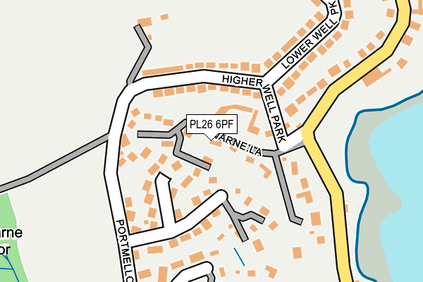 PL26 6PF map - OS OpenMap – Local (Ordnance Survey)