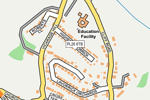 PL26 6TB map - OS OpenMap – Local (Ordnance Survey)