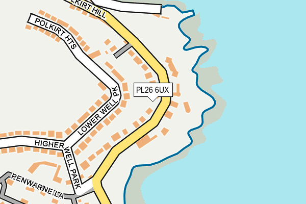 PL26 6UX map - OS OpenMap – Local (Ordnance Survey)