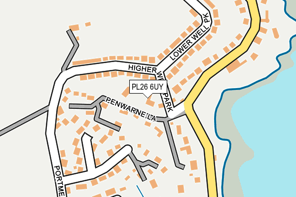 PL26 6UY map - OS OpenMap – Local (Ordnance Survey)