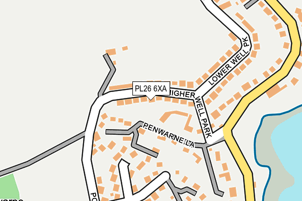 PL26 6XA map - OS OpenMap – Local (Ordnance Survey)