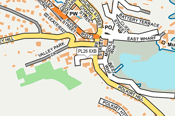 PL26 6XB map - OS OpenMap – Local (Ordnance Survey)