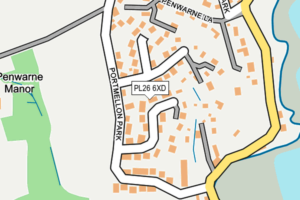 PL26 6XD map - OS OpenMap – Local (Ordnance Survey)
