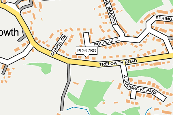 PL26 7BG map - OS OpenMap – Local (Ordnance Survey)