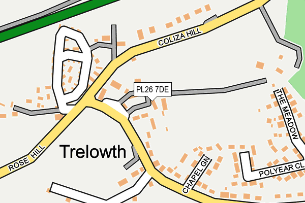 PL26 7DE map - OS OpenMap – Local (Ordnance Survey)