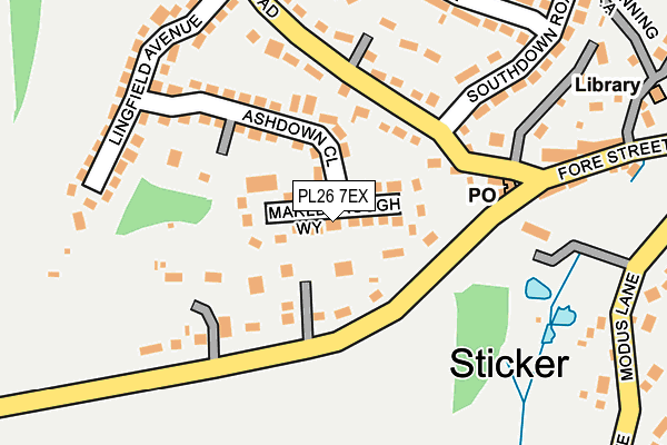 PL26 7EX map - OS OpenMap – Local (Ordnance Survey)