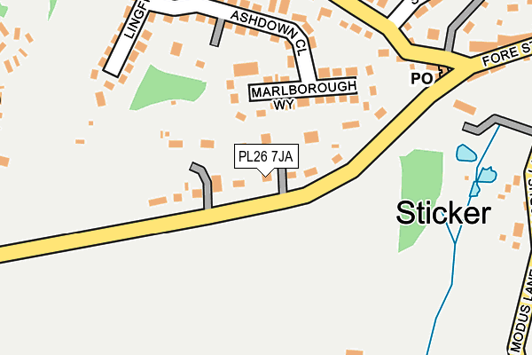 PL26 7JA map - OS OpenMap – Local (Ordnance Survey)