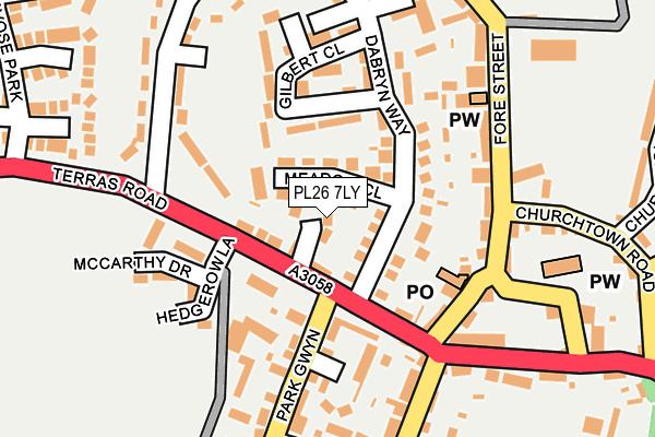 PL26 7LY map - OS OpenMap – Local (Ordnance Survey)