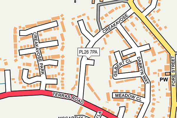 PL26 7PA map - OS OpenMap – Local (Ordnance Survey)