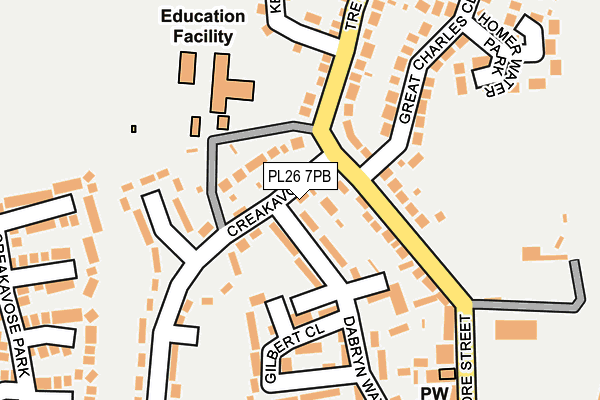 PL26 7PB map - OS OpenMap – Local (Ordnance Survey)