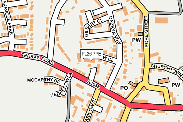 PL26 7PE map - OS OpenMap – Local (Ordnance Survey)