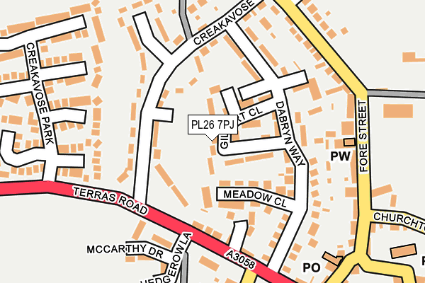 PL26 7PJ map - OS OpenMap – Local (Ordnance Survey)