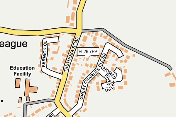 PL26 7PP map - OS OpenMap – Local (Ordnance Survey)