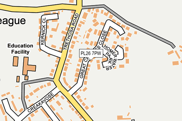 PL26 7PW map - OS OpenMap – Local (Ordnance Survey)