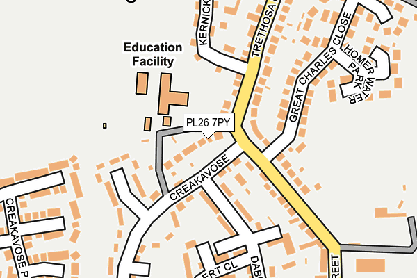 PL26 7PY map - OS OpenMap – Local (Ordnance Survey)