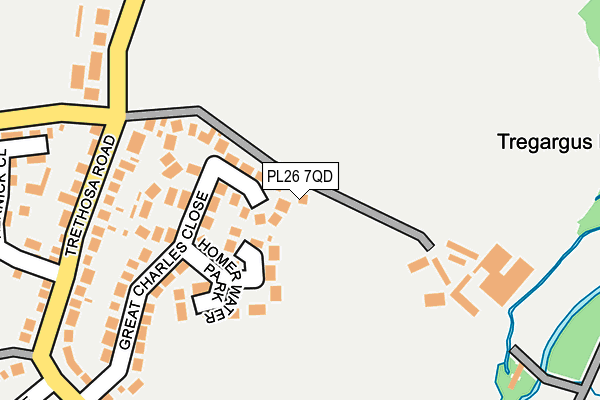 PL26 7QD map - OS OpenMap – Local (Ordnance Survey)