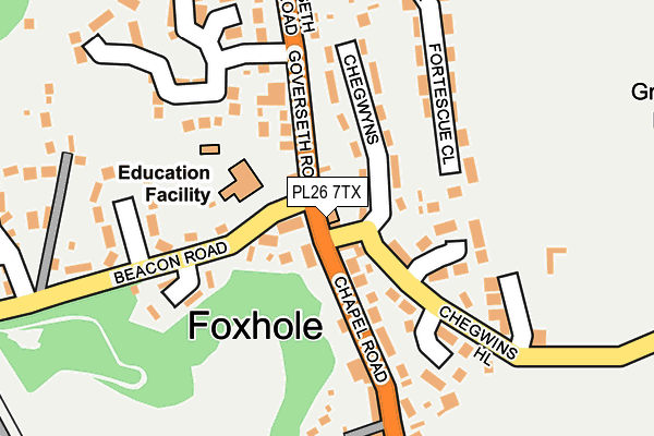 PL26 7TX map - OS OpenMap – Local (Ordnance Survey)