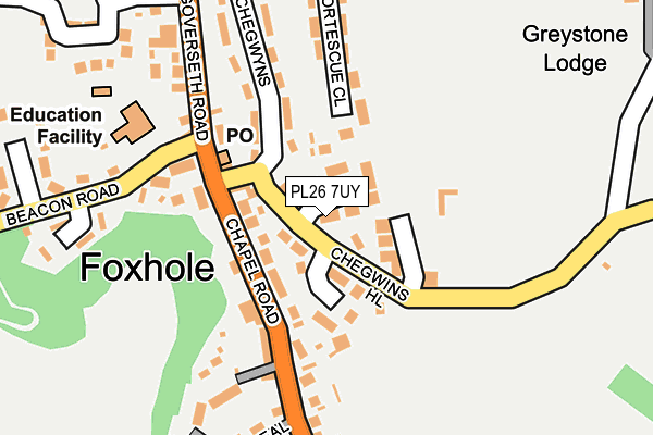 PL26 7UY map - OS OpenMap – Local (Ordnance Survey)