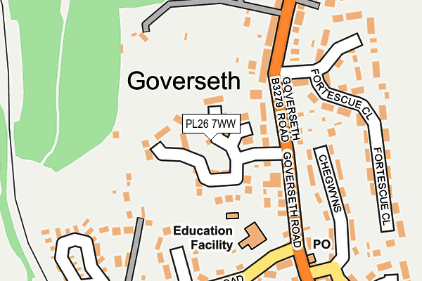 PL26 7WW map - OS OpenMap – Local (Ordnance Survey)