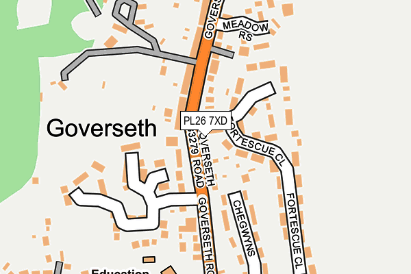 PL26 7XD map - OS OpenMap – Local (Ordnance Survey)