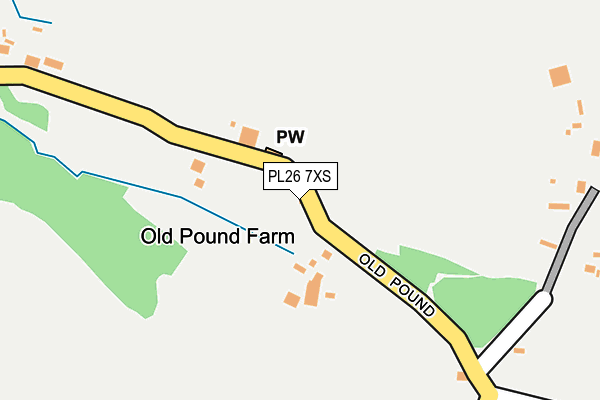 PL26 7XS map - OS OpenMap – Local (Ordnance Survey)