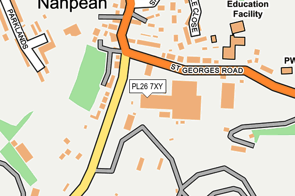 PL26 7XY map - OS OpenMap – Local (Ordnance Survey)