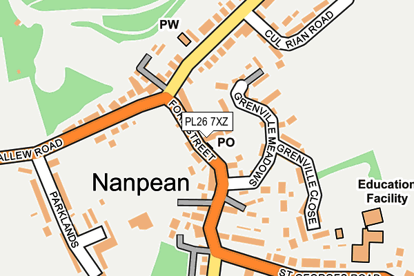PL26 7XZ map - OS OpenMap – Local (Ordnance Survey)