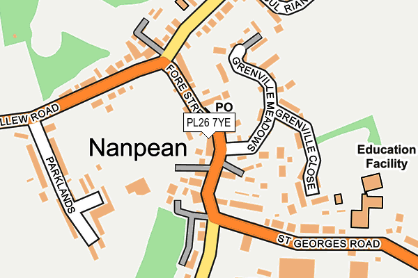 PL26 7YE map - OS OpenMap – Local (Ordnance Survey)