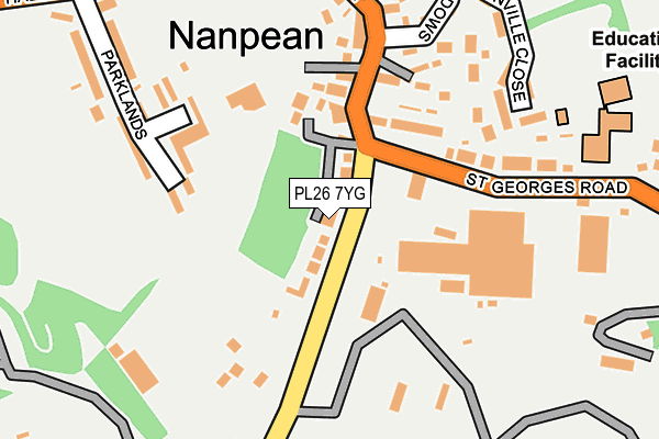 PL26 7YG map - OS OpenMap – Local (Ordnance Survey)