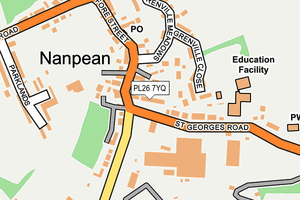PL26 7YQ map - OS OpenMap – Local (Ordnance Survey)