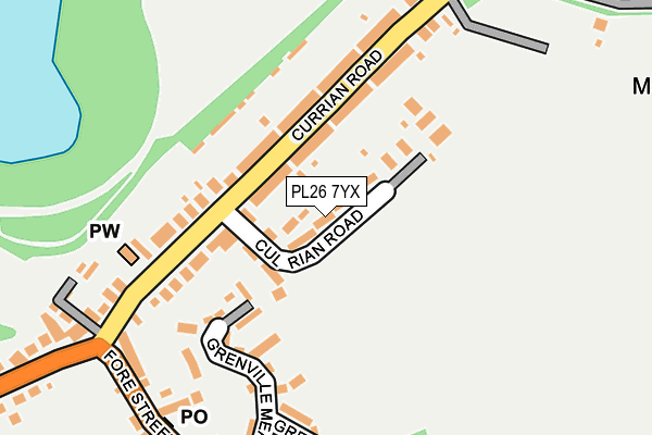 PL26 7YX map - OS OpenMap – Local (Ordnance Survey)