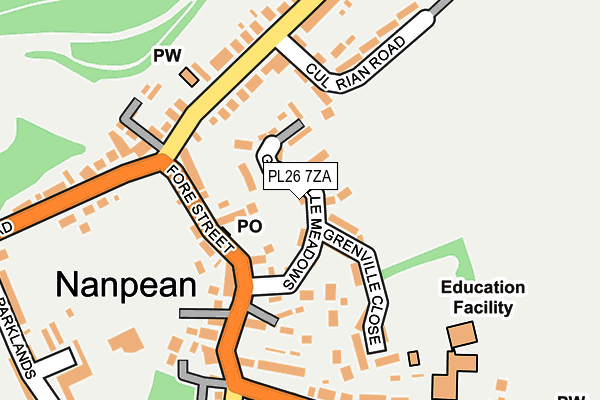 PL26 7ZA map - OS OpenMap – Local (Ordnance Survey)