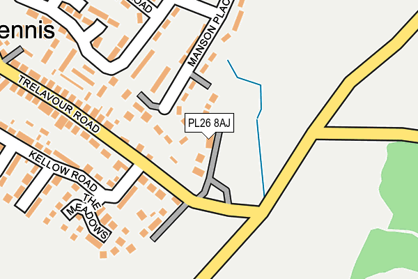 PL26 8AJ map - OS OpenMap – Local (Ordnance Survey)