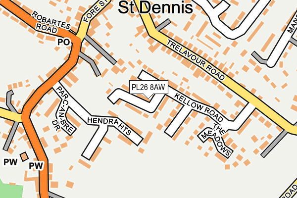 PL26 8AW map - OS OpenMap – Local (Ordnance Survey)