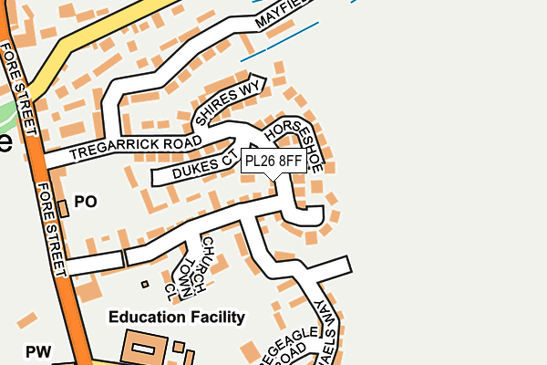 PL26 8FF map - OS OpenMap – Local (Ordnance Survey)