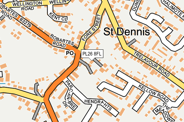 PL26 8FL map - OS OpenMap – Local (Ordnance Survey)