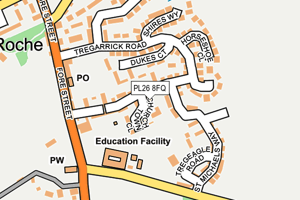 PL26 8FQ map - OS OpenMap – Local (Ordnance Survey)