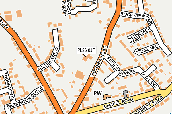 PL26 8JF map - OS OpenMap – Local (Ordnance Survey)