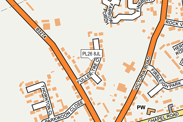 PL26 8JL map - OS OpenMap – Local (Ordnance Survey)