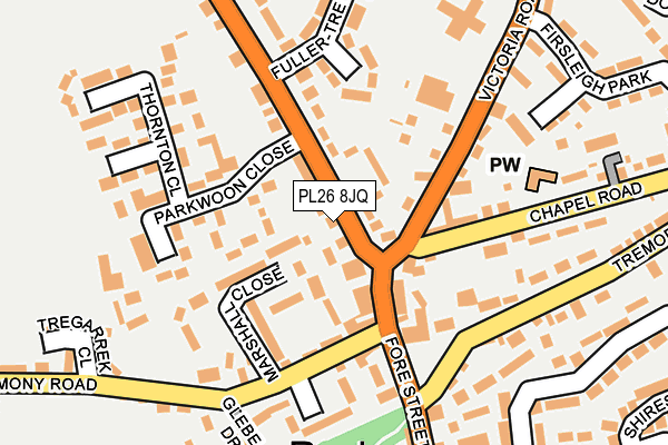 PL26 8JQ map - OS OpenMap – Local (Ordnance Survey)